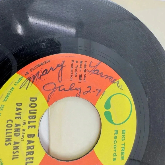 Dave And Ansil Collins Double Barrel (Instrumental) Vinyl Record Album - Picture 3 of 5